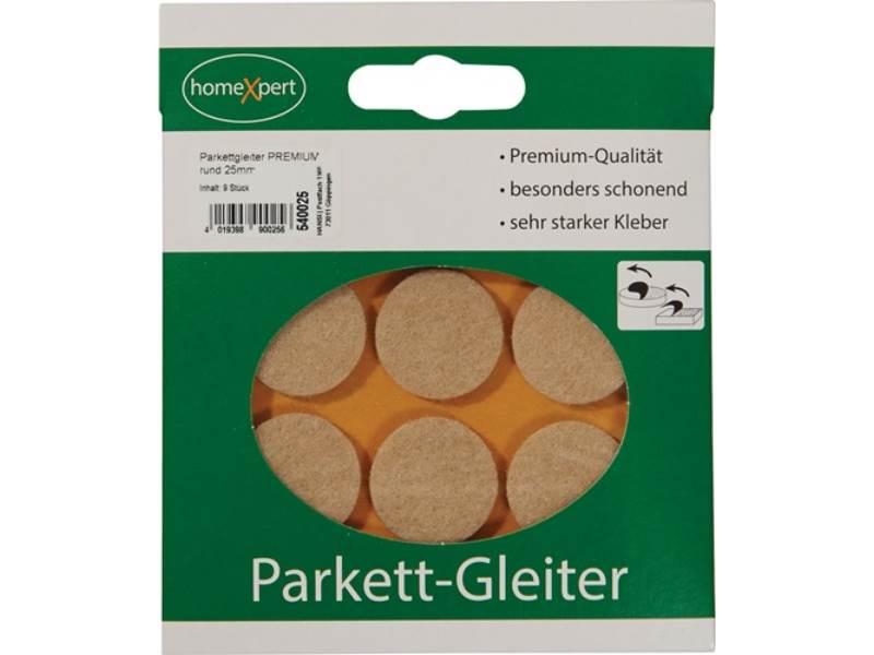 540025 Parkettgleiter 25 mm Filz natur rund selbstklebend