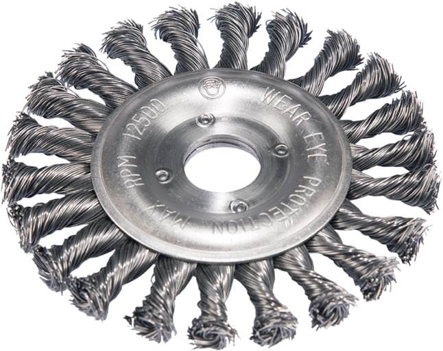 KS Tools 340.0046 Rostfreie Stahldrahtrundbürste 0,5mm, Ø 115mm