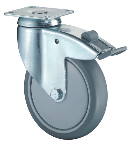 BS ROLLEN C120.A85.125 Lenkrolle mit Totalfeststeller  Rad-Ø 125 mm Tragfähigkei