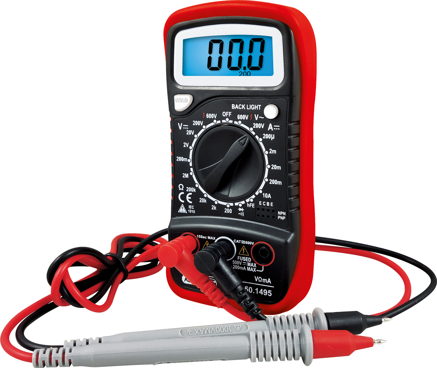 KS Tools 150.1495 Digital Multimeter inkl. Prüfspitzen