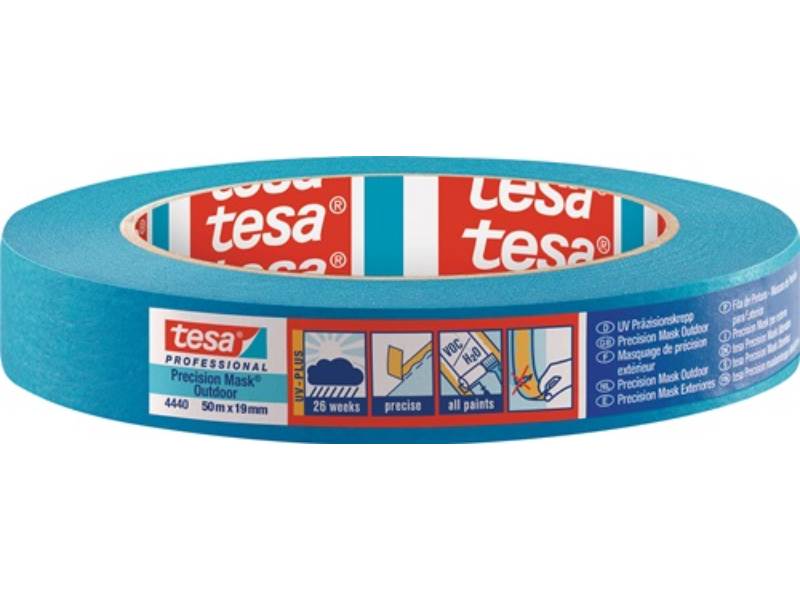 TESA 04440-00002-00 Präzisionskrepp 4440 Außen UV PLUS glatt blau Länge 50 m Bre