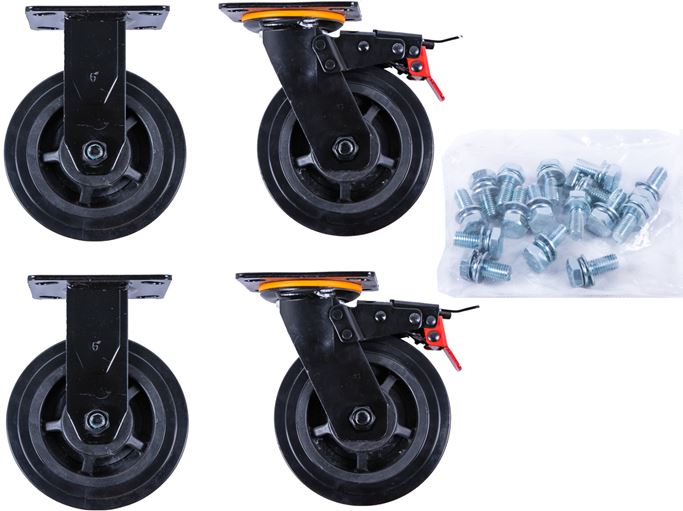 KS-Tools 873.7014-R013P Rollen-Satz zu Werkstattwagen P45 inkl. Schrauben