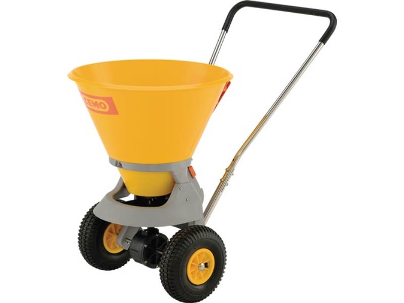 CEMO 10643 Streugutwagen  35 l Kunststoff gelb Bereifung Luft mit Streumengenreg