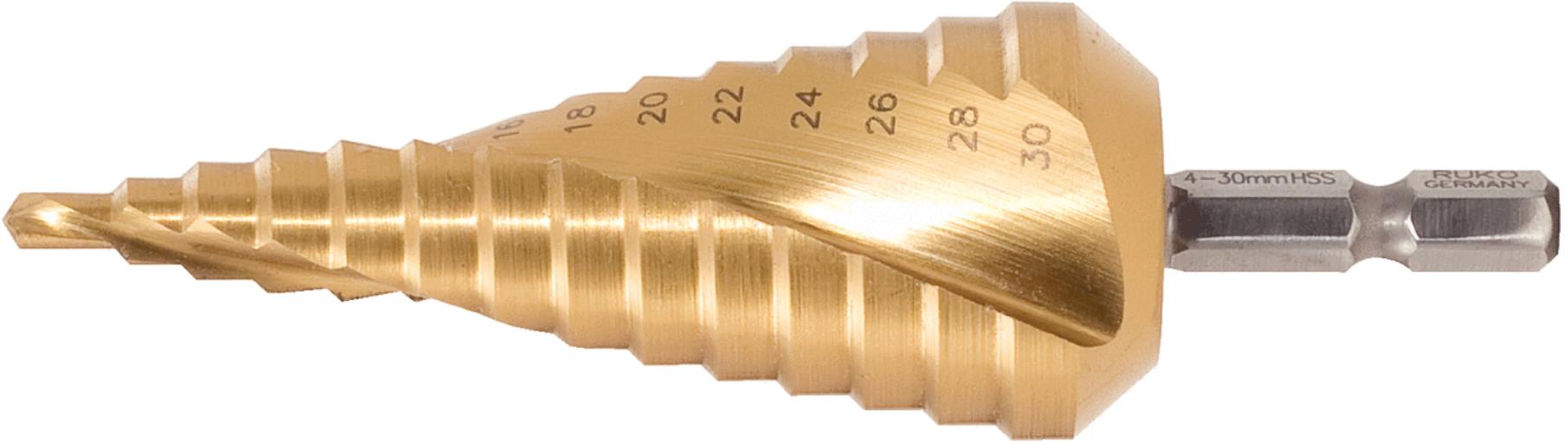 KS Tools 330.2363 HSS-TiN Stufenbohrer,Ø 7-32,5mm, 11 Stufen