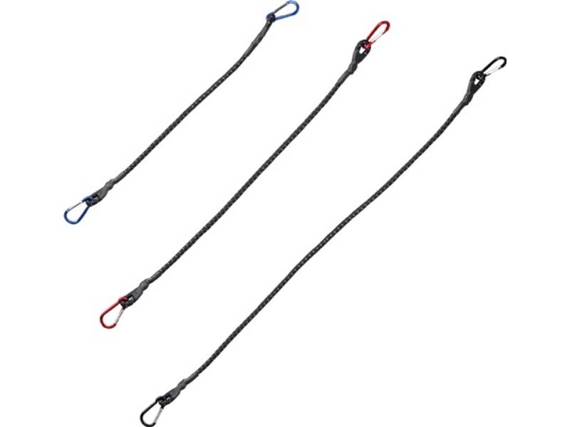 UNITEC 75252 Gepäckspanner-Set  3-teilig Länge 60, 80, 100 cm mit Karabinerhaken