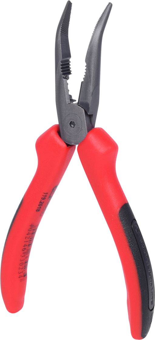 KS Tools 119.2018 ULTIMATEplus Flachrundzange, gebogen, 165mm