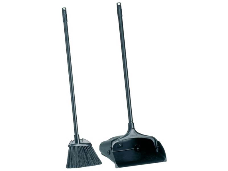 RUBBERMAID FG253100BLA/FG637400BLA Standmüllschaufel  Stiel mit Schaufel und Bes