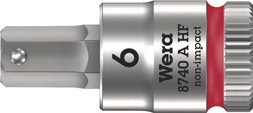 WERA 05003337001 Steckschlüsseleinsatz 8740 A HF 1/4 '' Schlüsselweite 6 mm Läng