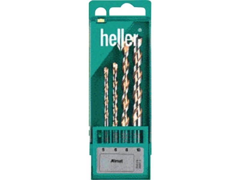 HELLER 22697 Universalbohrer-Satz Allmat 4 teilig Ø 5, 6, 8, 10 mm Rundschaft