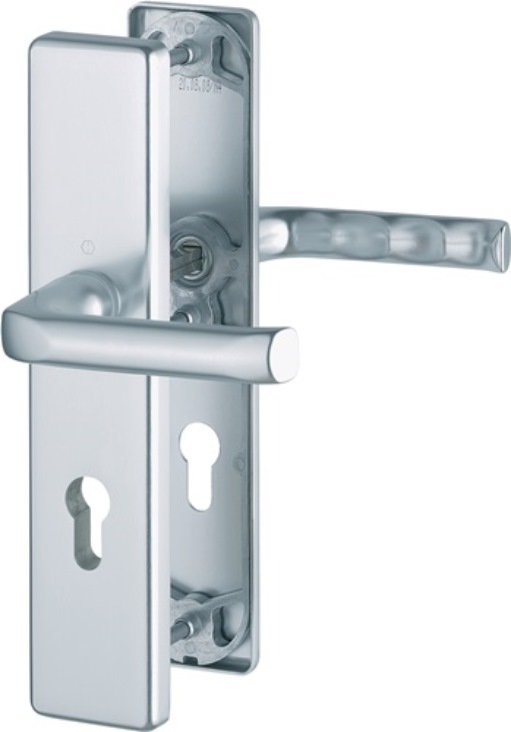 HOPPE 1775191 Schutzgarnitur London 113/2221A/2440 Aluminium F4 92 mm 67-72 mm