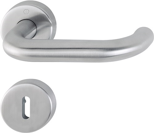 HOPPE 10720036 Rosettengarnitur Paris E138/42H/42HKVS Edelstahl F69 U-Form OB DI