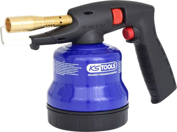 KS Tools 903.5905 Universal-Kartuschenlötgerät mit Piezo-Zündung, blau
