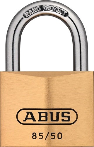 ABUS 80631 Zylindervorhangschloss 85/50 Schlosskörperbreite 50 mm Messing versch