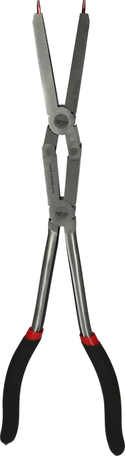 KS Tools 500.7036 Doppelgelenk-Sicherungszange für Außensicherungsringe, 345 mm