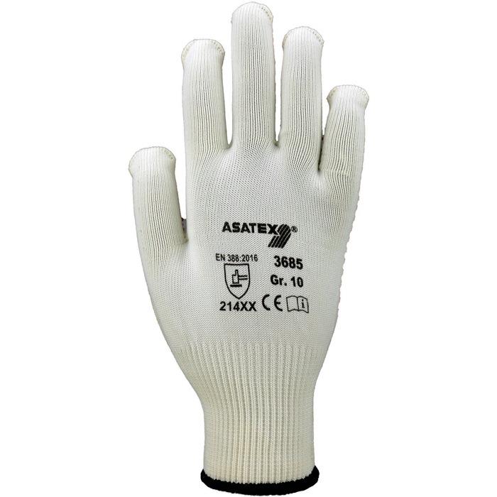 ASATEX 3685 Handschuhe  Gr.10 rot CO (innen)/PA (außen) Punktbenoppung