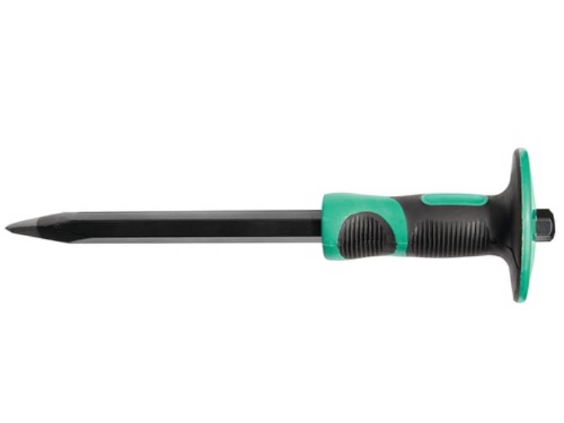 Spitzmeißel Länge 300 mm Stahlstärke 18 mm mit Handschutz