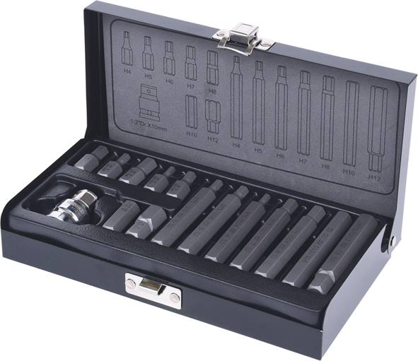 KS Tools 911.5040 10mm CLASSIC Bit-Satz, 15-tlg., Innensechskant