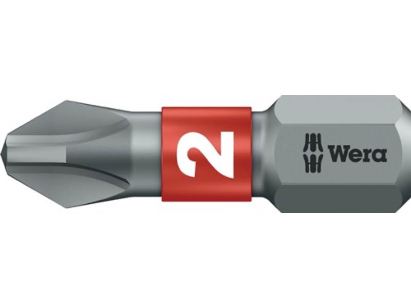 WERA 5056424001 Bit 851/1 BTZ 1/4 Zoll PH 3 Länge 25 mm BiTorsion, zähhart