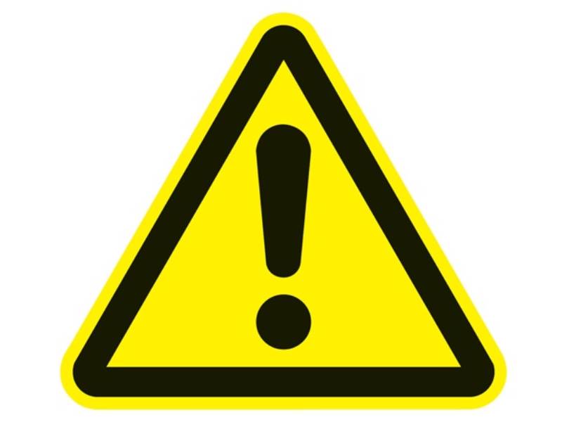 Warnzeichen 200 mm Warnung vor Gefahrenstelle Kunststoff