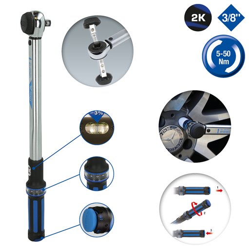 Brilliant Tools  BT141903 3/8'' Drehmomentschlüssel mit Drehknopf-Umsteck-Ratsch