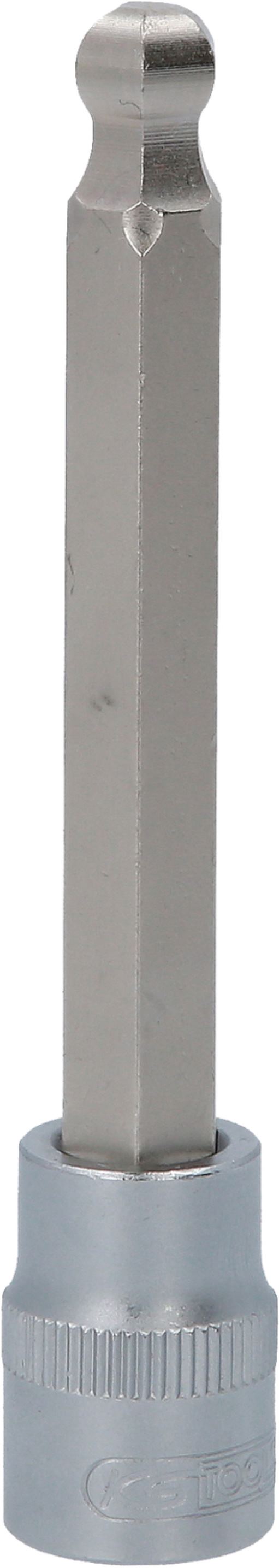 KS-Tools 911.5399 3/8'' Bit-Stecknuss Innensechskant mit Kugelkopf, lang, 9mm