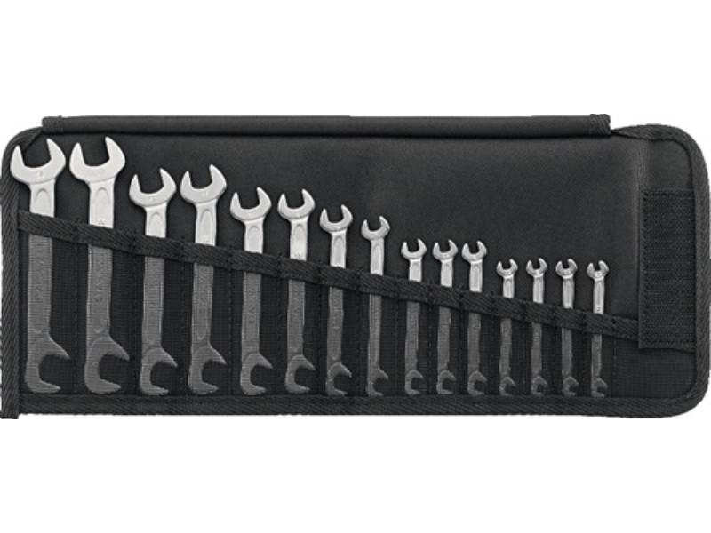 STAHLWILLE 96400651 Doppelmaulschlüssel-Satz 12/15 15-teilig SW3,2-14 mm Chrom-A