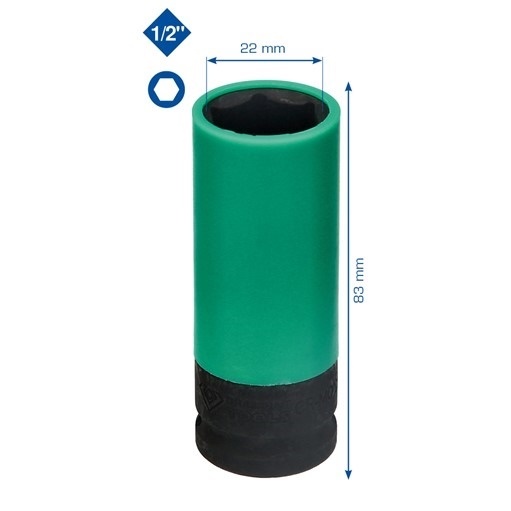 Brilliant Tools  BT691009 Alu-Felgen-Kraft-Stecknuss, SW22 mm