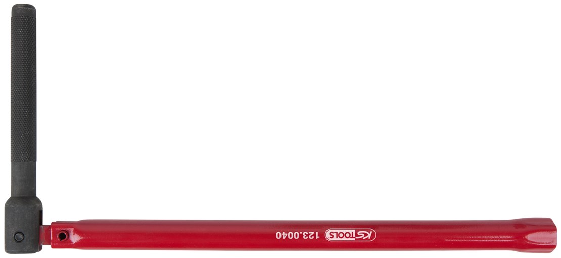 KS Tools 123.0041 Standhahn-Mutternschlüssel mit austauschbarem Adapter, 260 mm