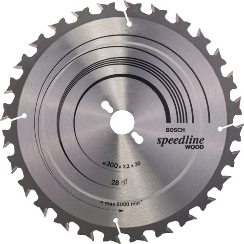 BOSCH 2608640682 Kreissägeblatt Speedline Wood Außen-Ø 315 mm Zähnezahl 28 WZ Bo