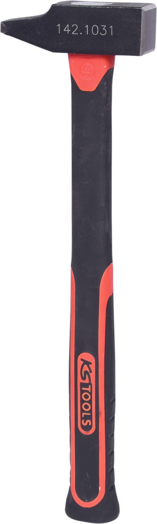 KS Tools 142.1031 Schlosserhammer, Fiberglasstiel, französische Form, 250g