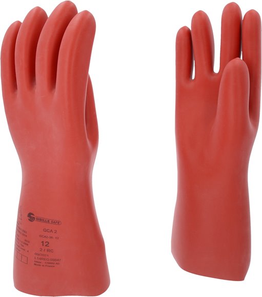 KS-Tools 117.0095 Elektriker-Schutzhandschuh mit Schutzisolierung, Größe 12, rot
