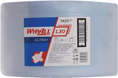 KIMBERLY-CLARK 7425 Putztuch WYPALL L30 ULTRA 7425 L.ca.380 mmxB.ca.235 mm blau