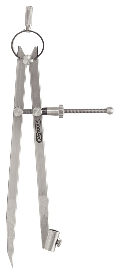 KS Tools 300.0411 Präzisions-Feder-Spitzzirkel mit Bleistifthalter