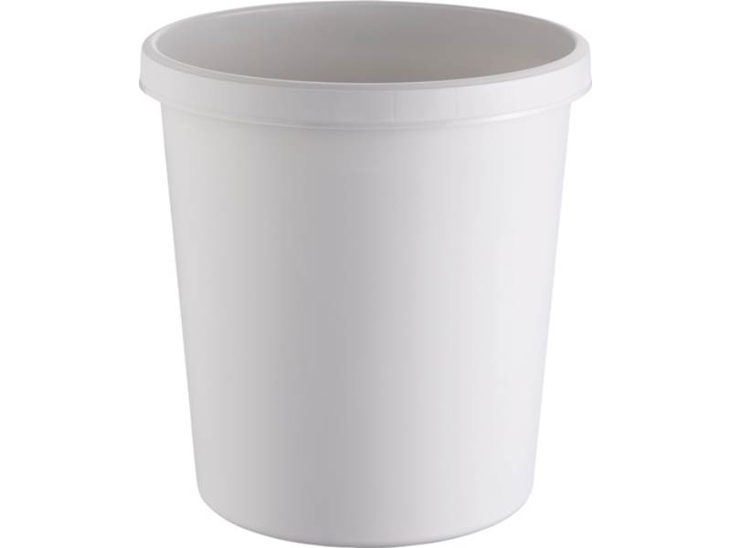 HELIT H6123882 Papierkorb  18 l H331xD.315 mm mit Griffrand Kunststoff lichtgrau