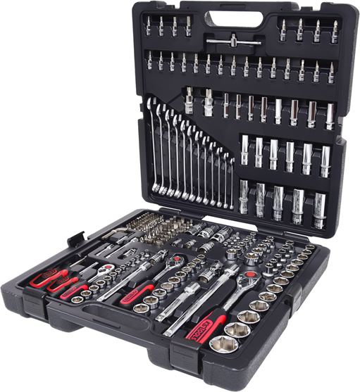 KS Tools 918.0216 1/4''+3/8''+1/2'' CHROMEplus Steckschlüssel-Satz, 216-tlg.