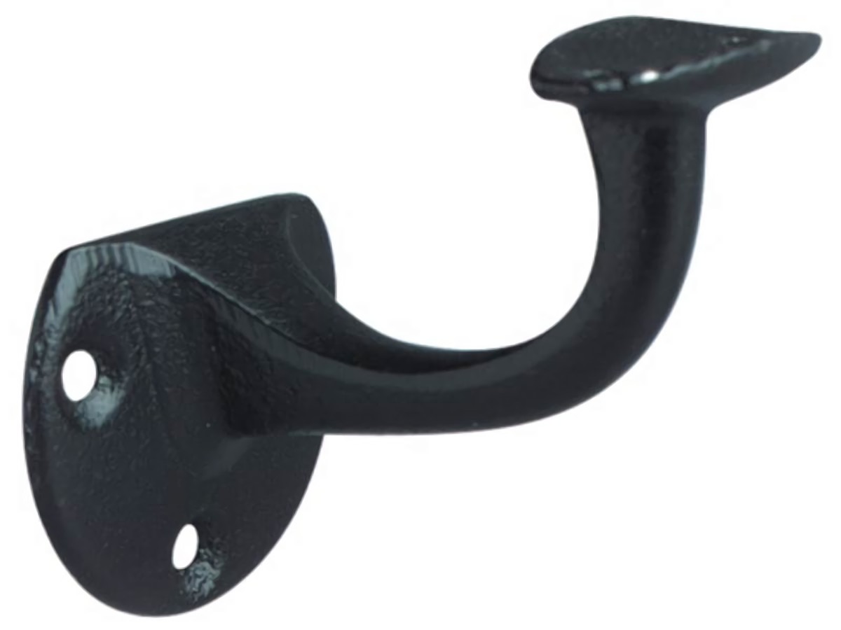 DENI 5202    0000 20 Handlaufträger  Gusseisen schwarz lackiert Durchmesser Wand