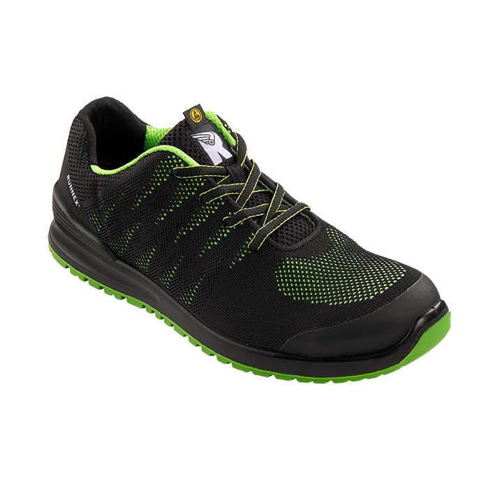 RUNNEX® S1P ESD-Sicherheitshalbschuhe SportStar schwarz/grün 5107_38 Gr. 38