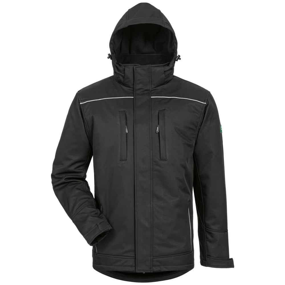 Gr .2XL (62/64) *IKAROS* WINTER-SOFTSHELLJACKE MIT KAPUZE schwarz *IKAROS* WINTE