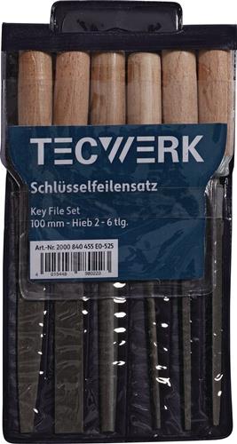 TECWERK  Schlüsselfeilen-Satz  Länge 100 mm Hieb 2