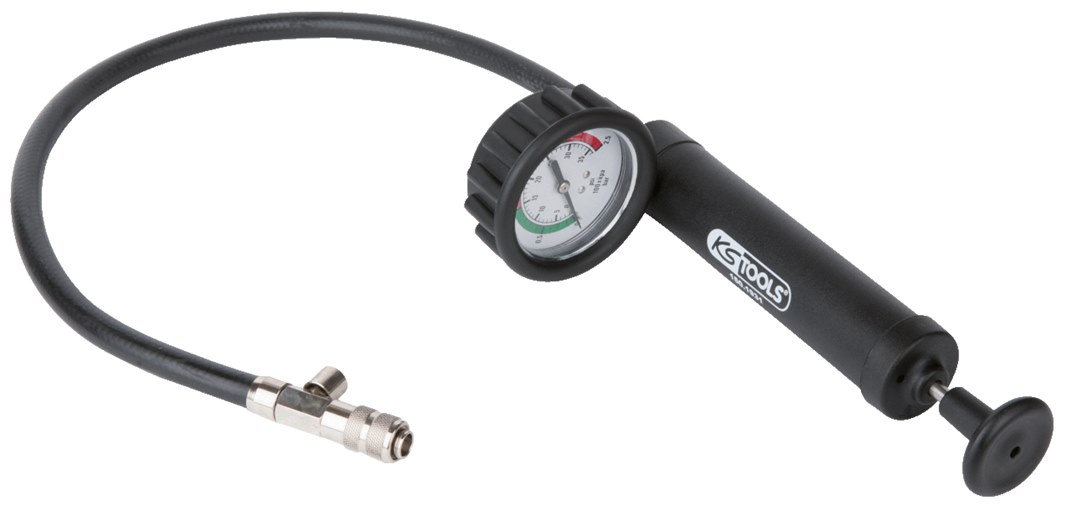 KS Tools 150.1931 Handpumpe mit Manometer/Schlauch