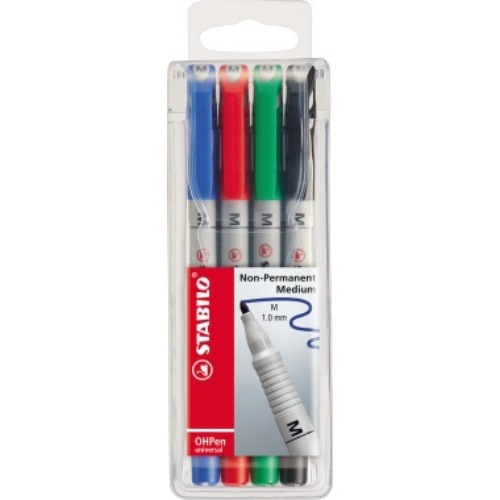 STABILO Folienschreiber OHPen 853/4 M 1mm sortiert 4 St./Pack.