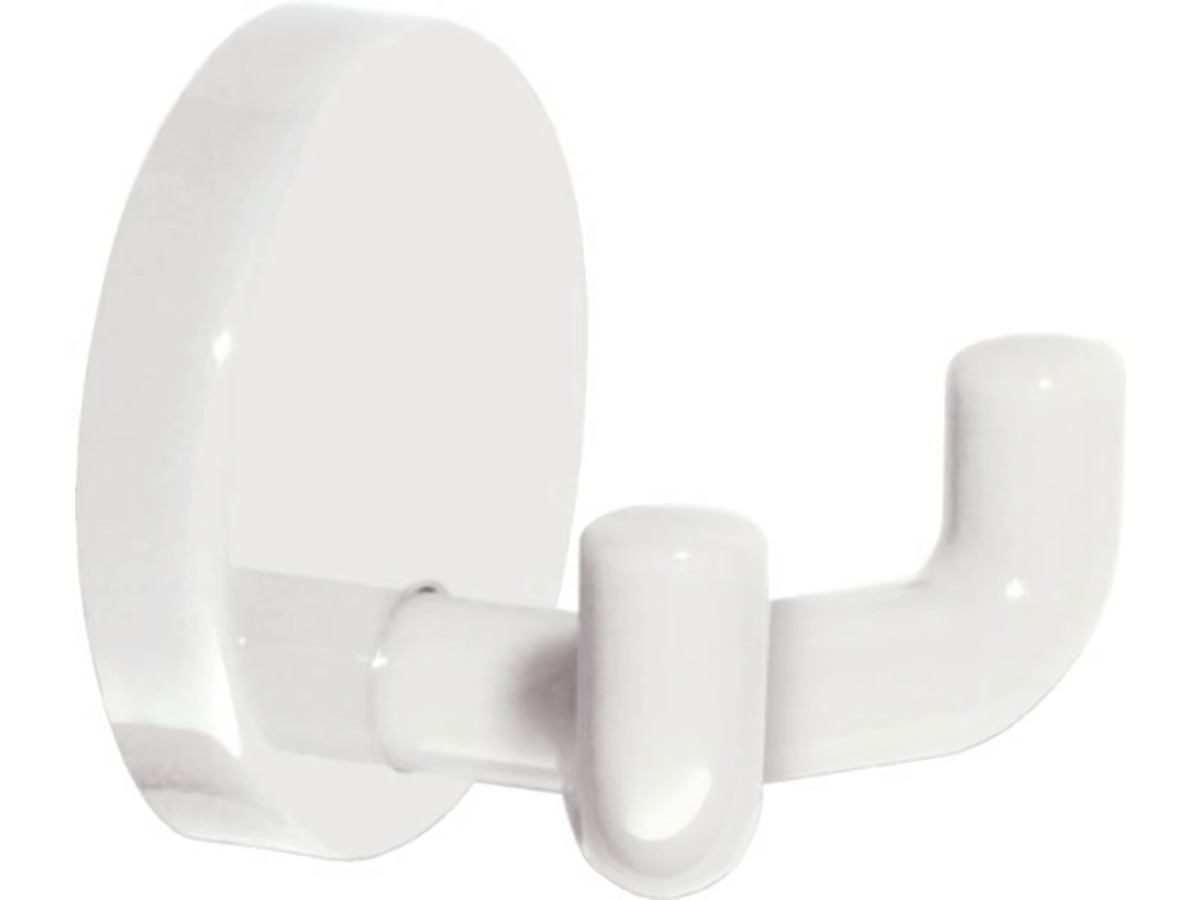 HEWI 477.90.025 99 Doppelhaken 47790025 2 Haken Polyamid 99 reinweiß D. 50 mm Au
