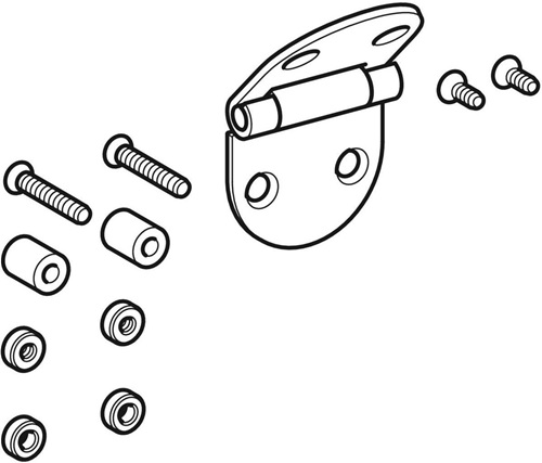 GEBERIT 598080000 Edelstahlscharniere  passend zu Joly Urinal-Deckel