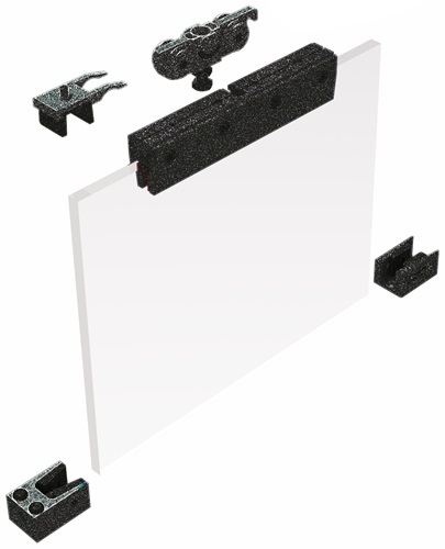 HELM 007381 Schiebetürsystem MK-L 80 80 kg Glastüren ESG 8 / 10 mm Komplettset