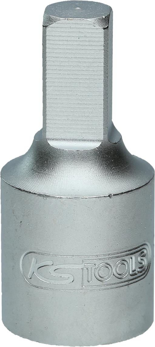 KS-Tools 150.9112 3/8'' Öldienst-Bit-Stecknuss für Innenvierkant-Schrauben, 8 mm