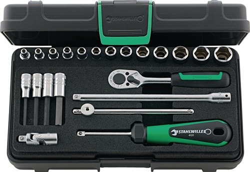 STAHLWILLE 96011113 Steckschlüssel-Satz 40/44/17/5 KN 22-teilig 1/4 '' Schlüssel