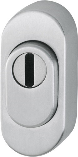 HOPPE 2159082 Schutzrosette E55S-ZA Edelstahl F69 oval mit Zylinderabdeckung Stä