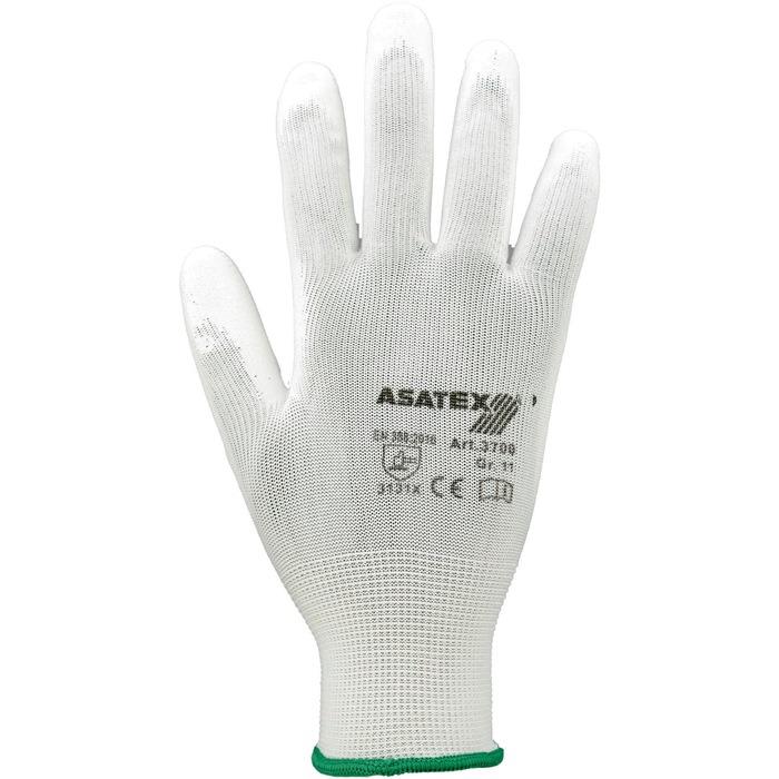 ASATEX 3700/10/70 Handschuhe  Größe 10 weiß EN 388 PSA-Kategorie II