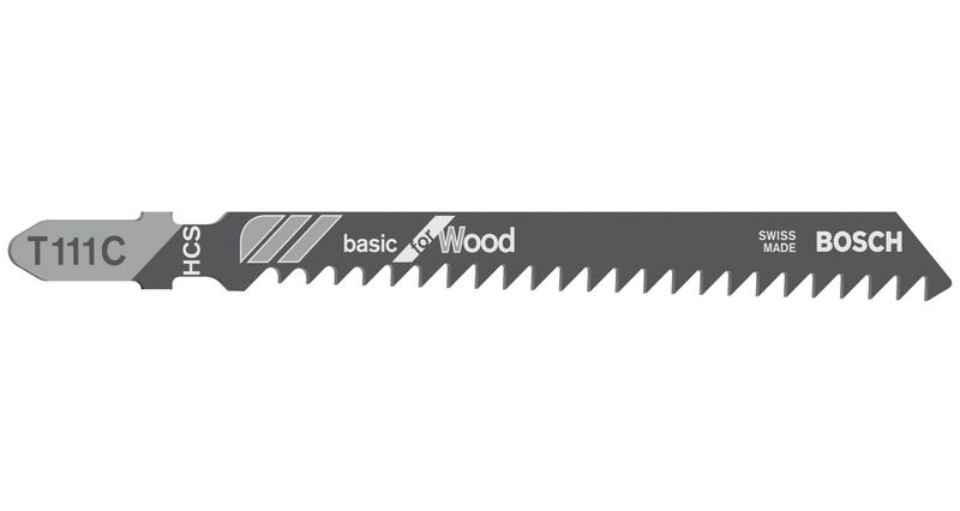 Bosch 2608630033 Stichsägeblatt T 111 C Basic for Wood, 5er-Pack