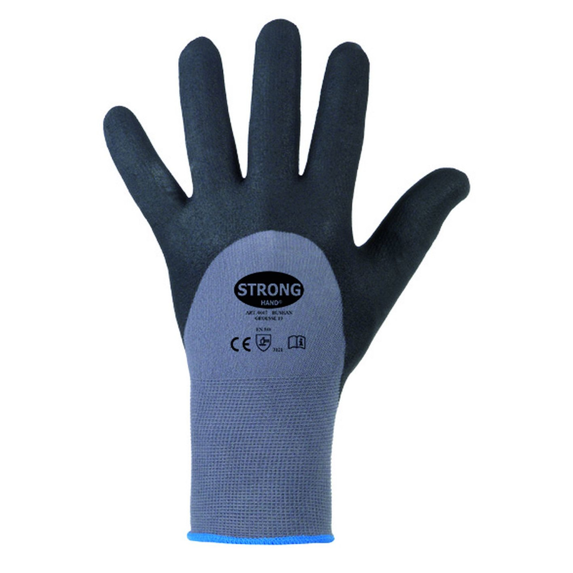 Gr .8 *BUSHAN* STRONGHAND® HANDSCHUHE grau *BUSHAN* STRONGHAND® GLOVES